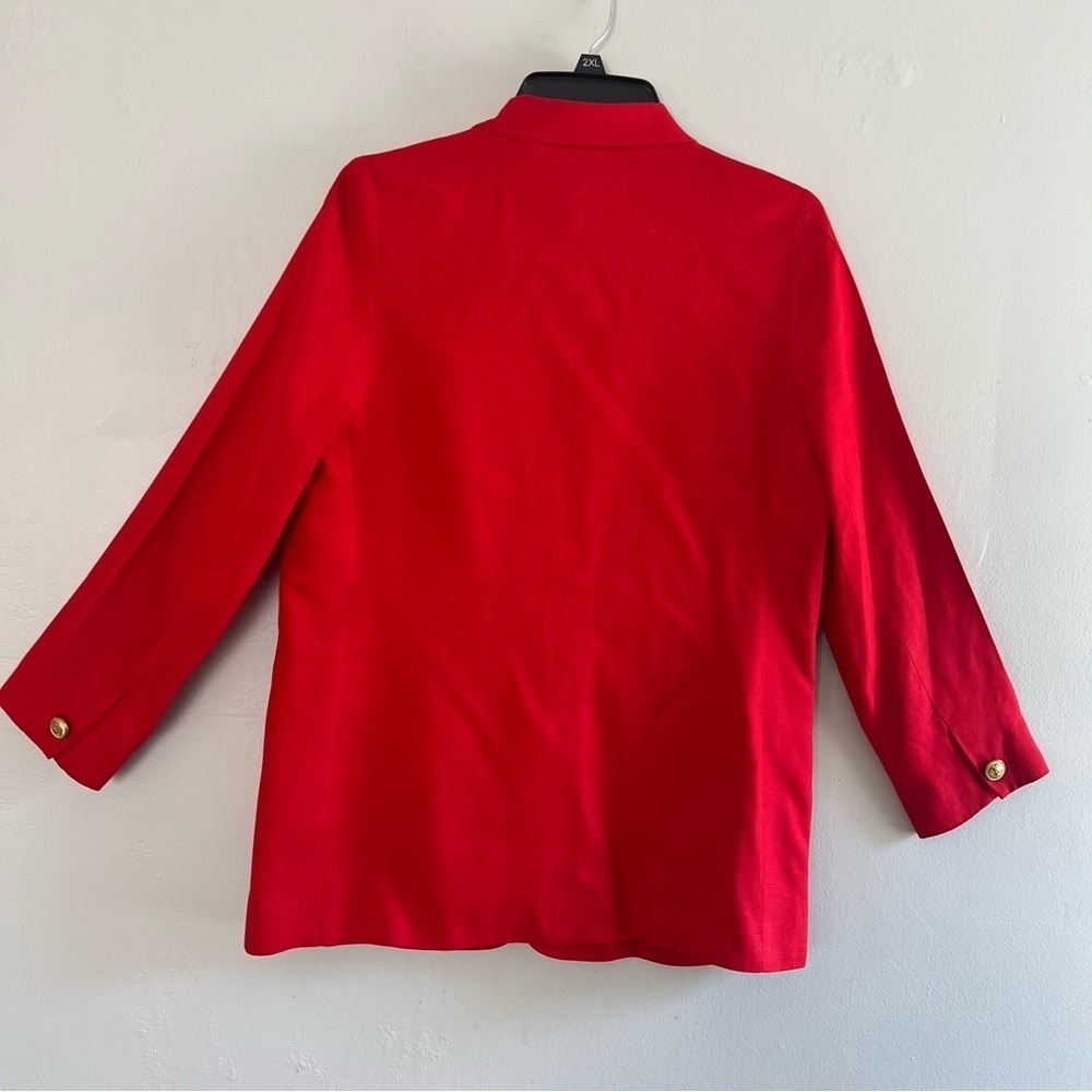 Talbots Red Blazer Single Gold Button Nautical Bu… - image 2
